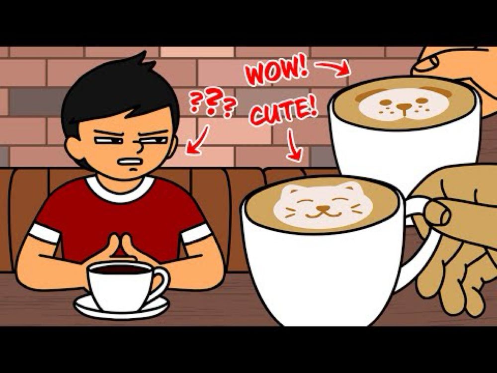 Where's MY latte art? A cartoon about coffee (kind of) | 2D Animation