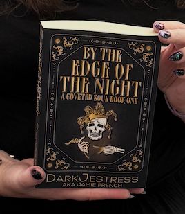 The cover to By the Edge of the Night - A Coveted Soul book 1 by DarkJestress (aka Jamie French)
