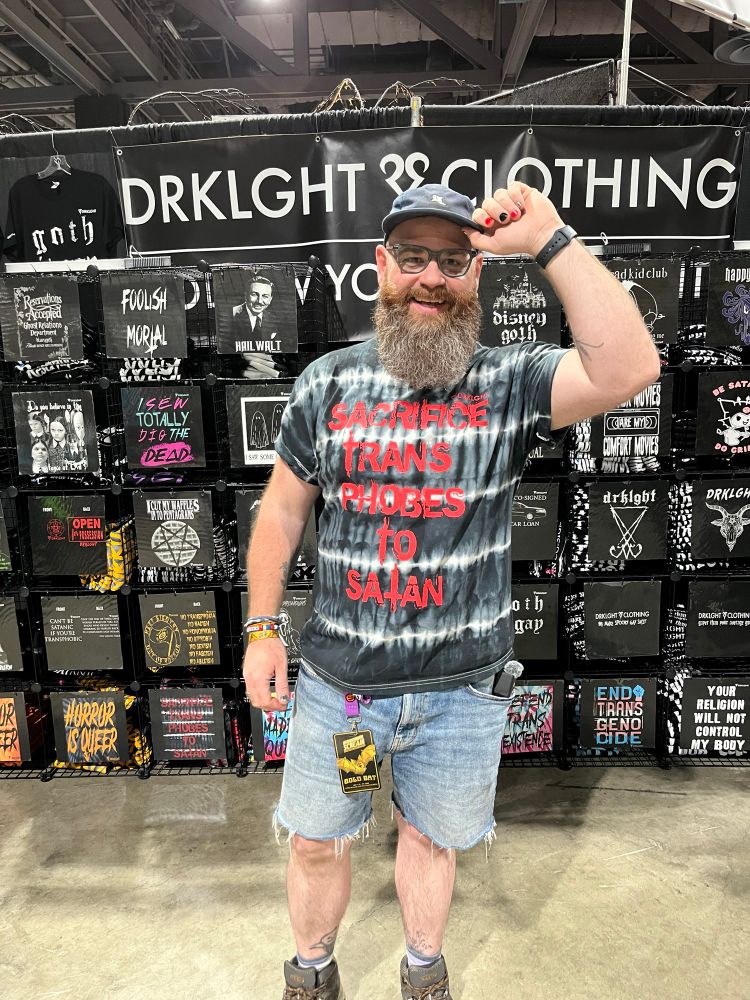 Sacrifice transphobes to Satan tie dye shirt from DRKLGHT.com