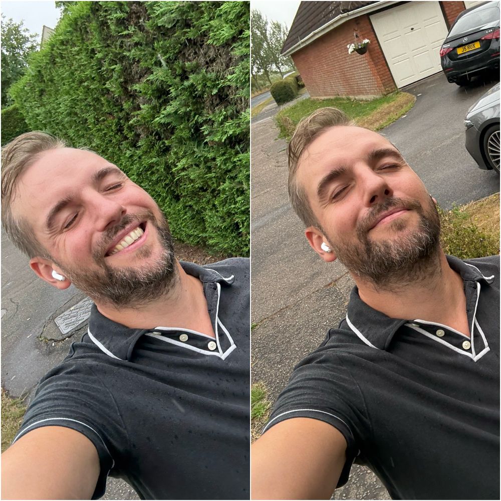 Matt enjoying the rain.