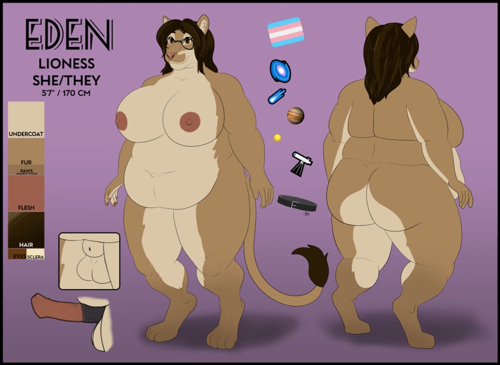 ref sheet of an anthro lioness with a horsecock
https://www.furaffinity.net/view/61576861/