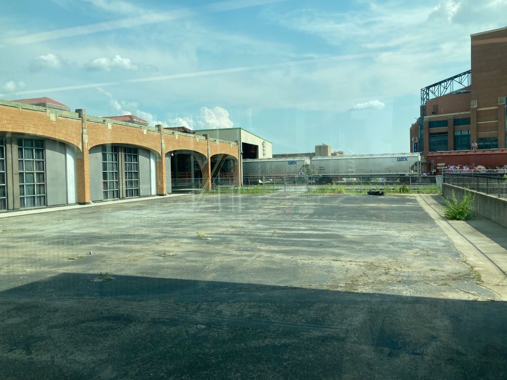 A train running through the building?
