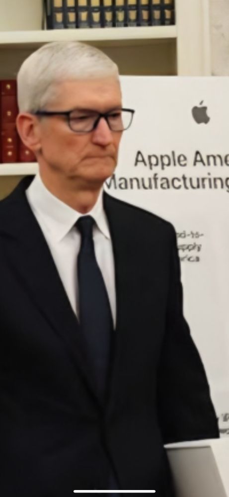 Tim Cook bent the knee to fascism and his shame is written all over his face 