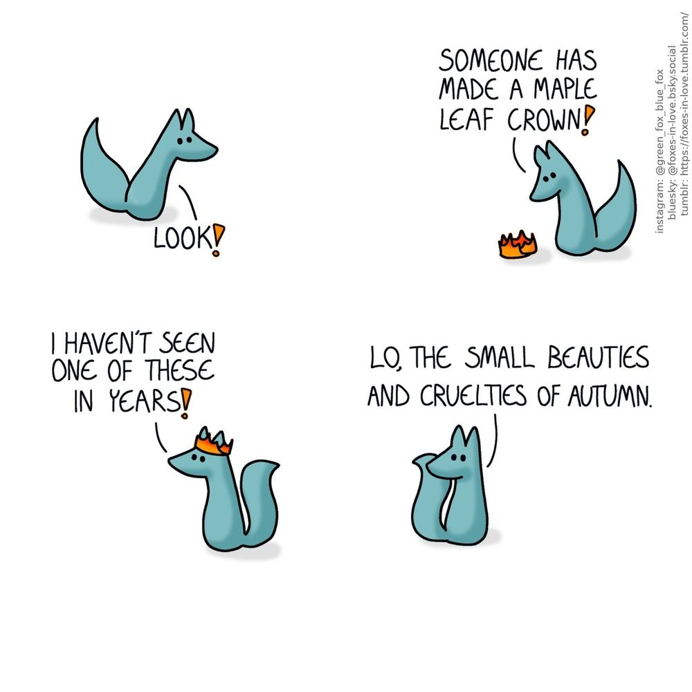 The exact same comic but with only green and his dialogues, the other foxes were cut out.