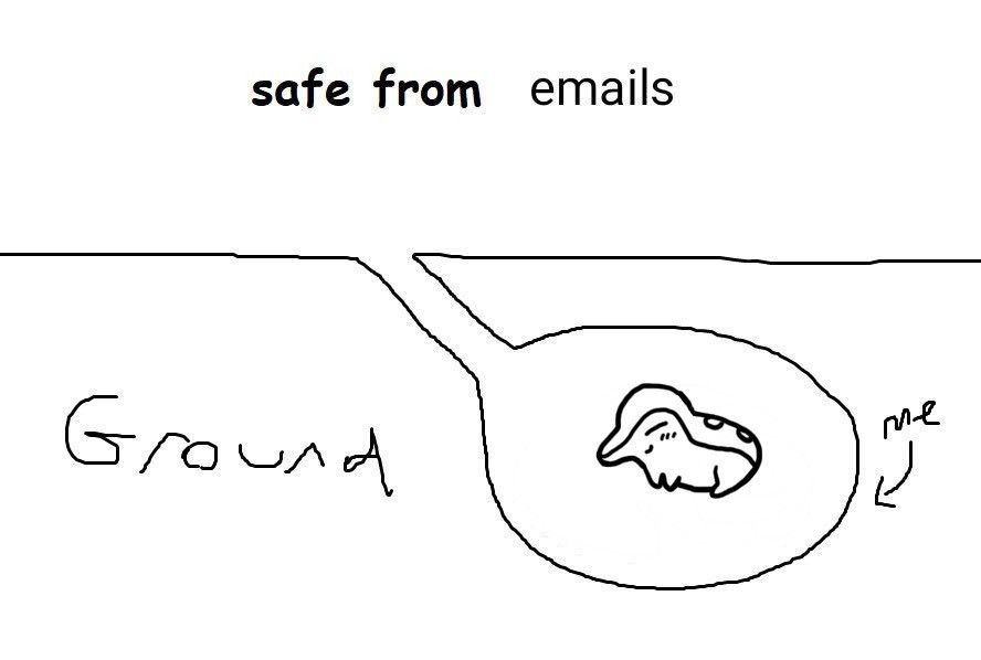 safe from emails

underground hole with me in it but the me is a cyndaquil