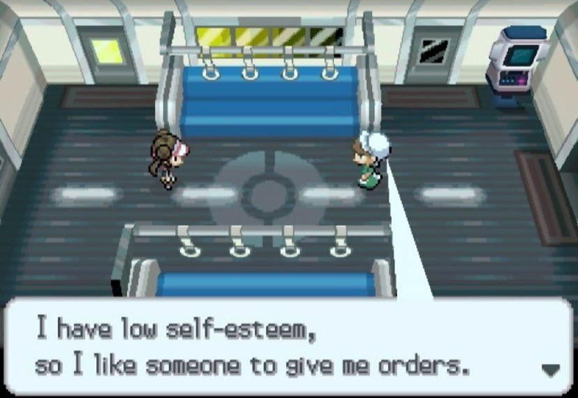 I have low self-esteem,
so I like someone to give me orders.