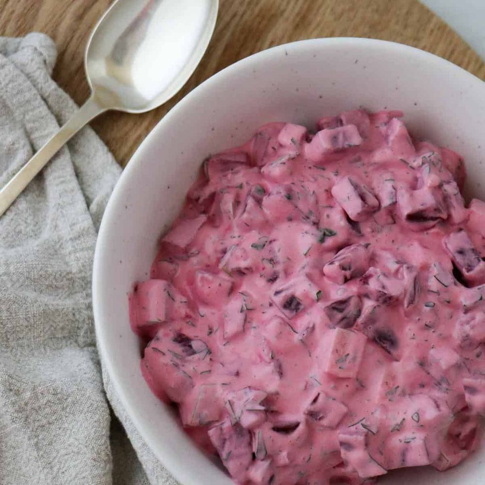 This Swedish Beet Salad (Rödbetssallad) is delightfully simple and incredibly delicious. Pickled beets (homemade or store-bought) are cubed and tossed
