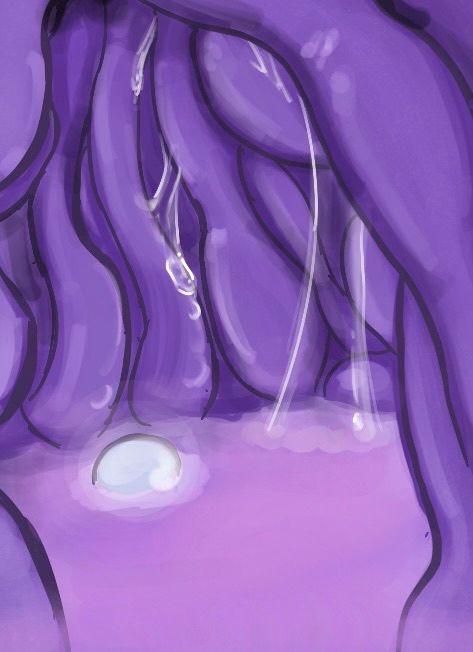 The stomach, a pinkish gooey fluid and a ball is present.  