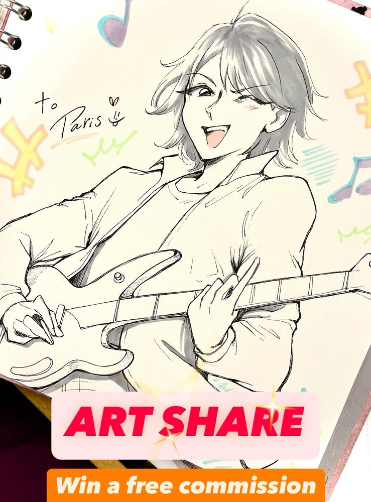 #artshare #raffle #freecommission #commission #artmoots #art #anime