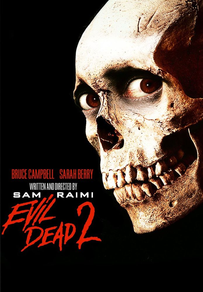 L'affiche d'Evil Dead 2 : un crâne dont les yeux vivants sont tournés vers nous