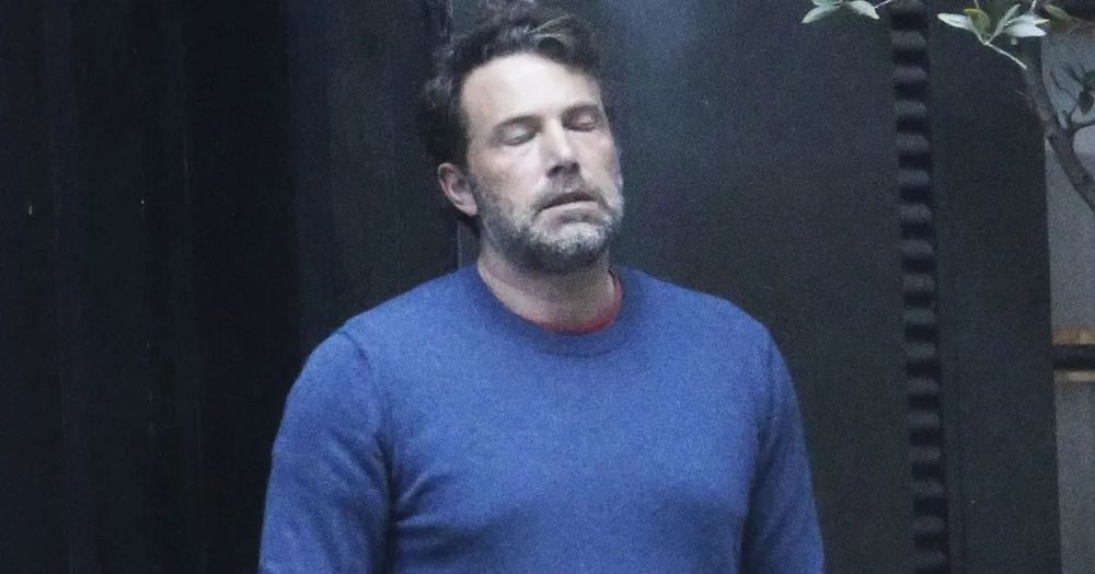 Sad Ben Affleck smoking