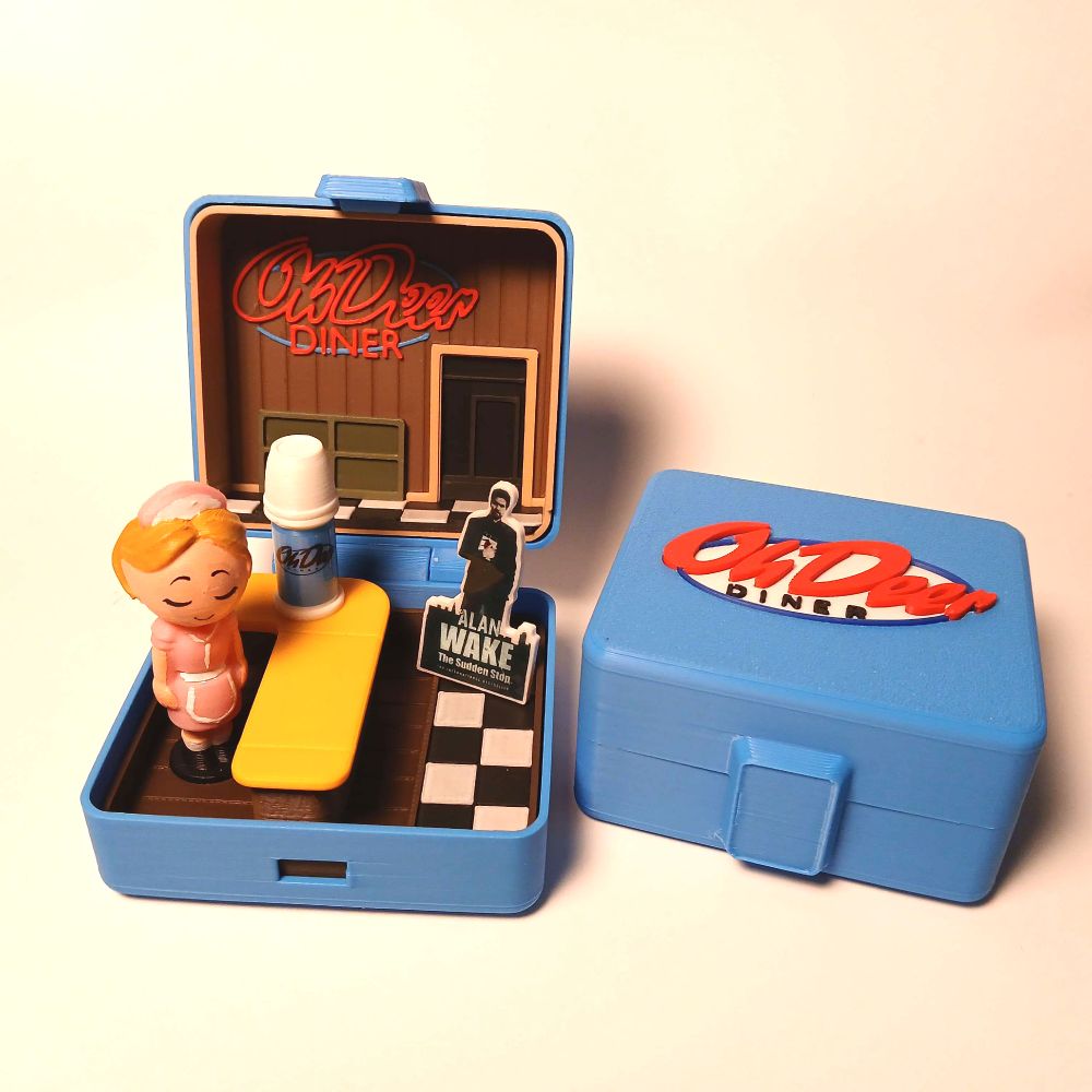 Rose figure set open and closed with the Oh Deer Diner logo