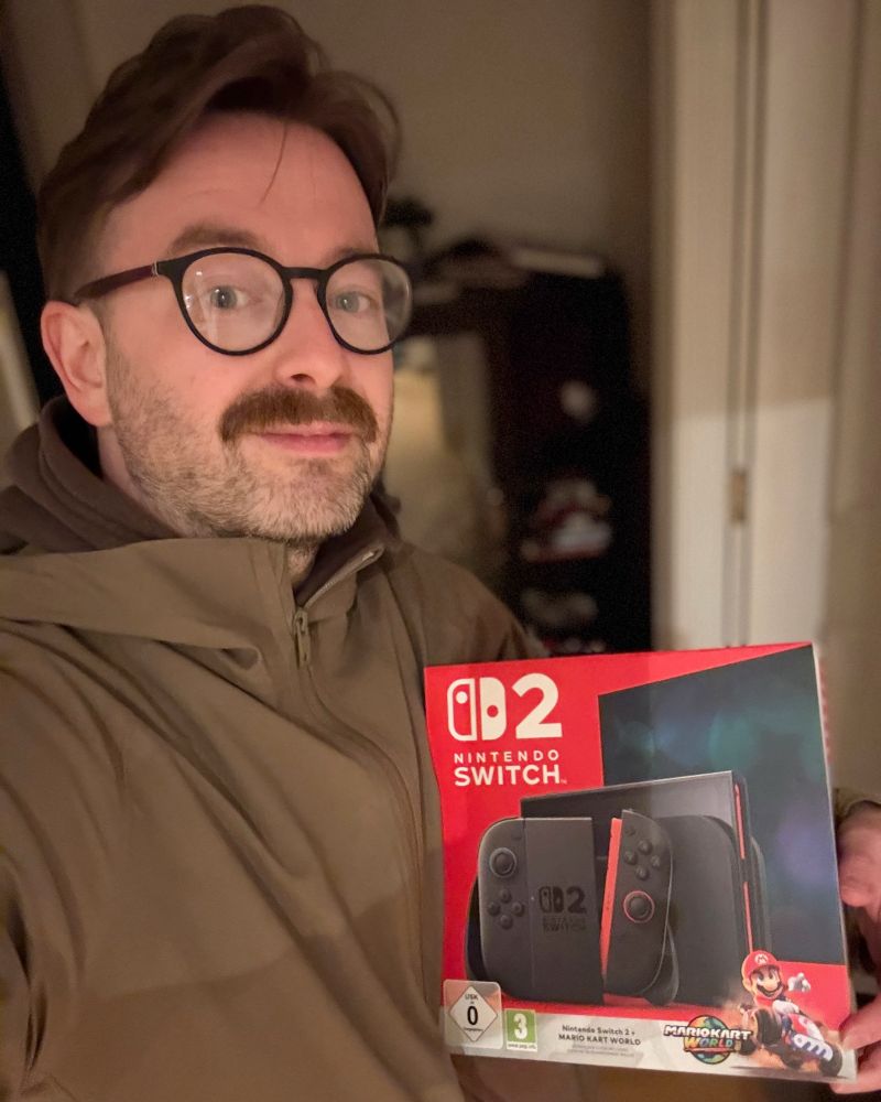 Me holding my Nintendo Switch 2 console