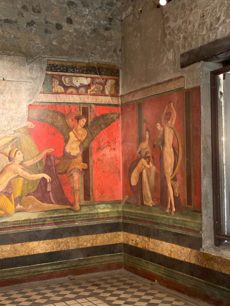 Frescoes in the Villa dei Misteri.