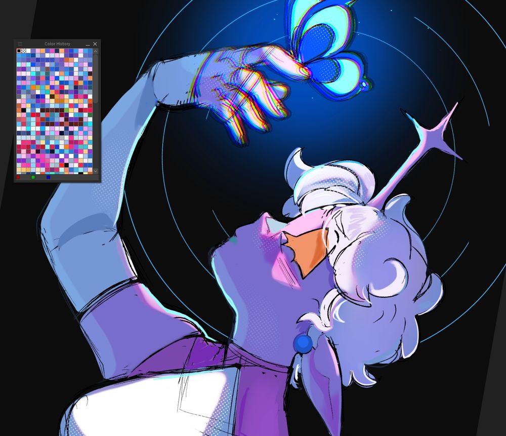 my unicorn tiefling oc, euridice!