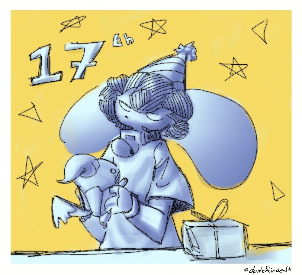 My Sona, Dune, holding my cupcake OC, Tart. Uhh what else do I put here. no ones gonna see this i posted it on midnight ffs