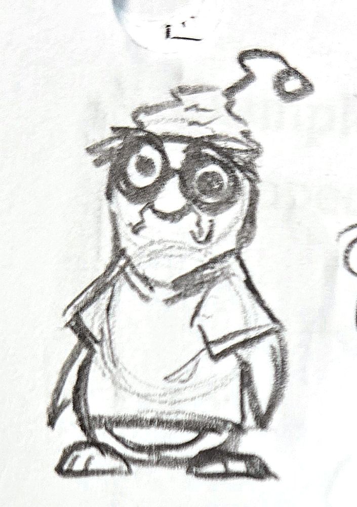 sven penguin. kinda. i drew him from memory and he's looking kind of angry about something i guess. 