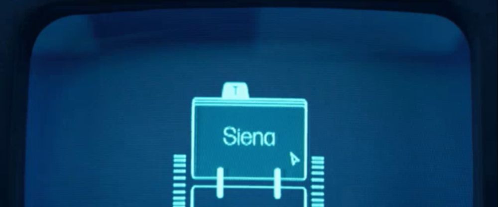 a computer screen displays the name siena and the percentage complete