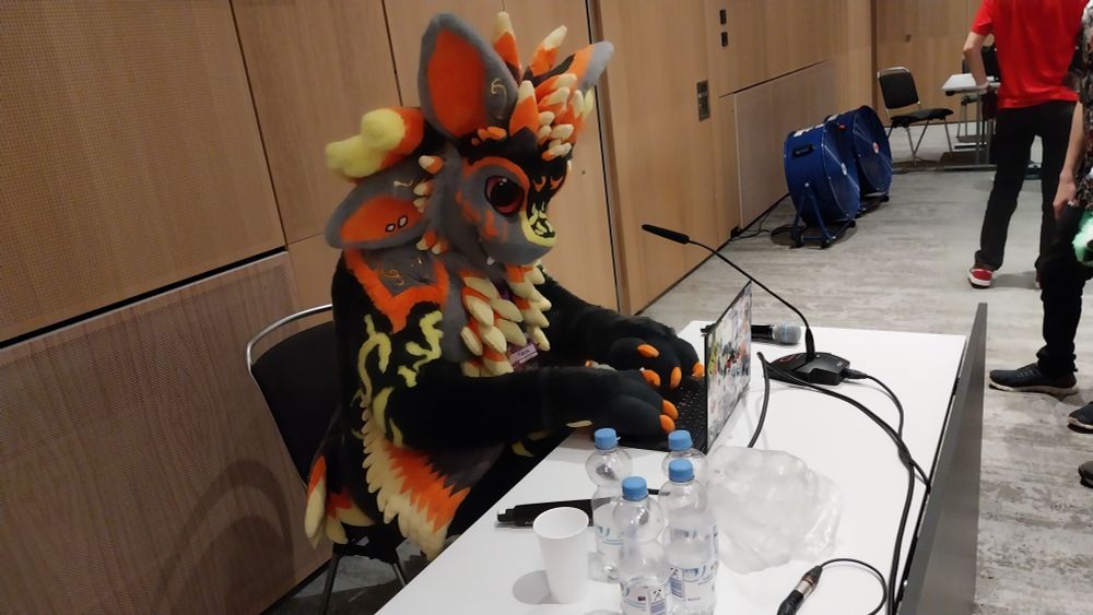 Talos using a laptop