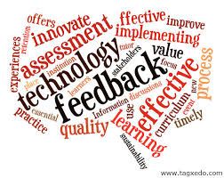 Image of a word cloud relating to feedback