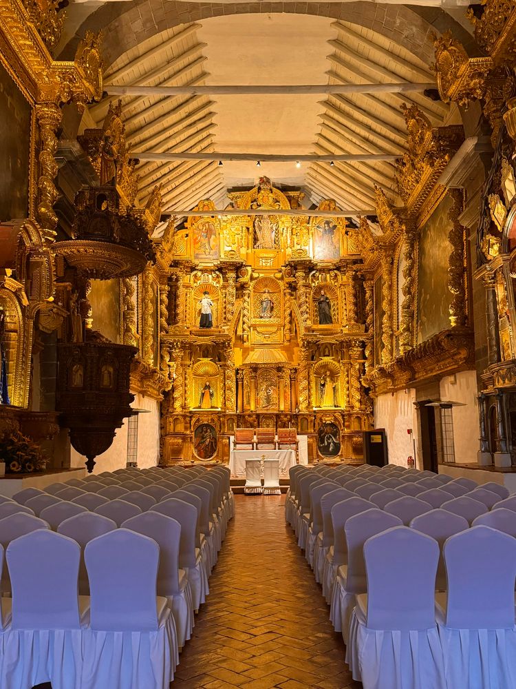 Interior of the chirch of San Antonio Abad in Cusco, Peru.