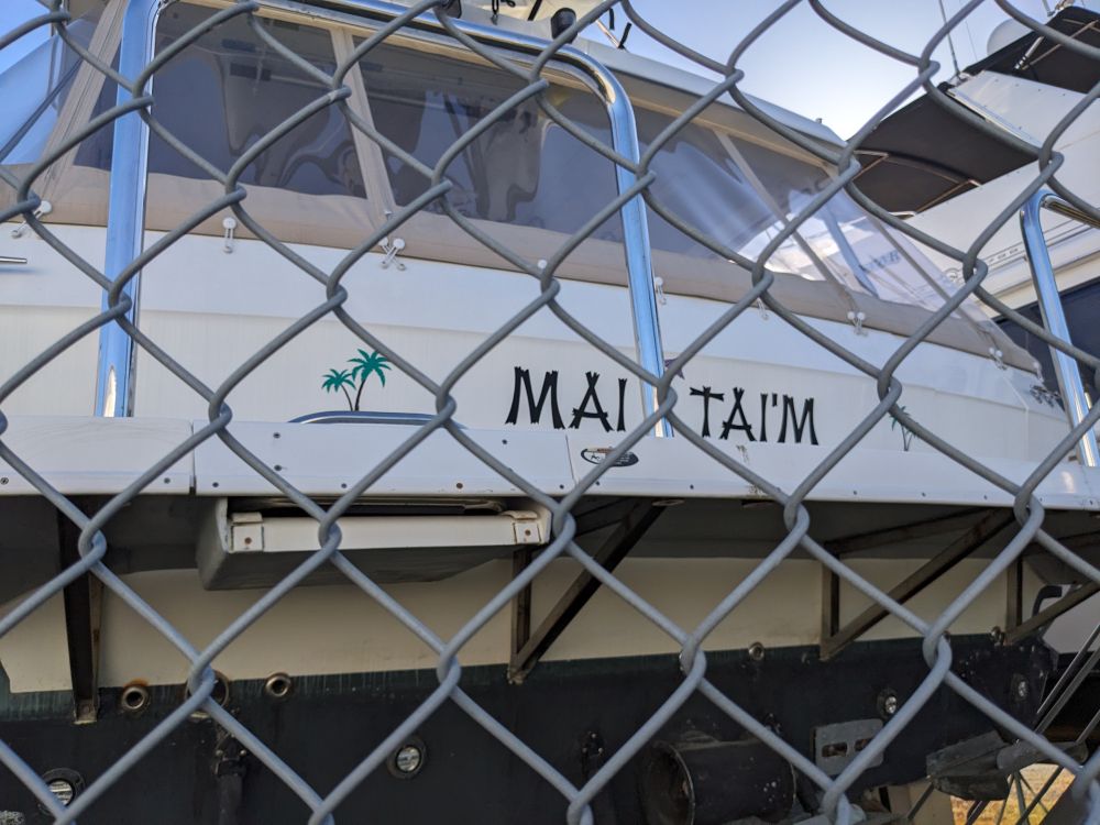 A motor boat named Mai Tai'm