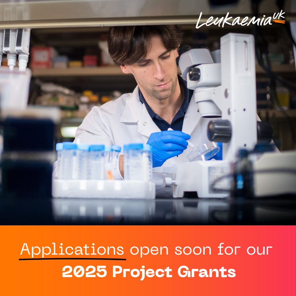 An image of a scientist working in a lab. He is using a microscope and test tubes. The text reads, ‘Applications open soon for our 2025 Project Grants’.