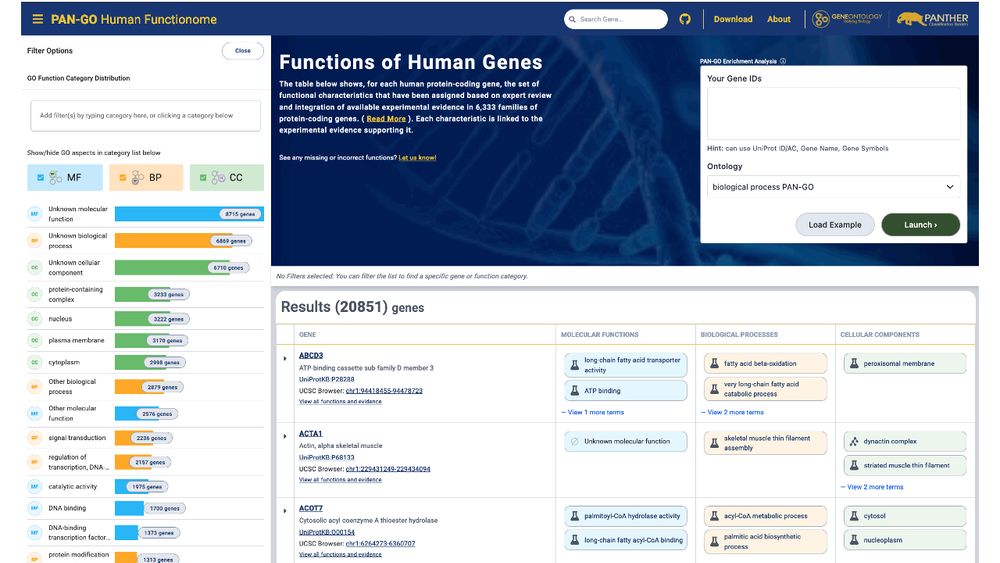 short animation of the various features of the functionome.geneontology.org website