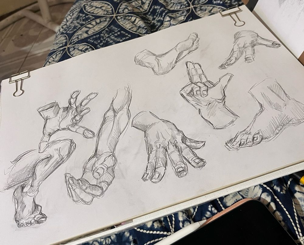 Rough pencil sketches