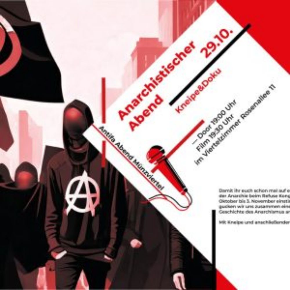 Antifa-Abend mit Kneipe & Doku: Anarchistischer Abend (2024-10-29)