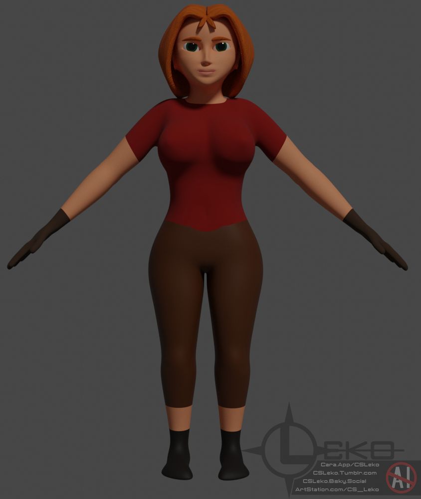 Mostly complete new Tailii model in A-pose with very basic textures in place of clothing.