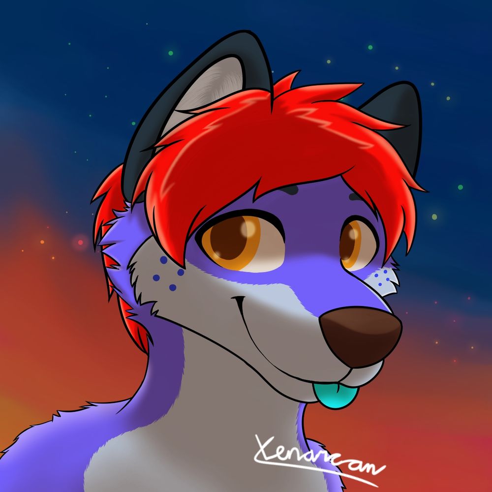 A drawing of me with evening lighting