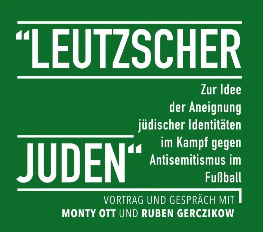 Die Veranstaltungsdetails in weißer Schrift auf grünem Hintergrund. 