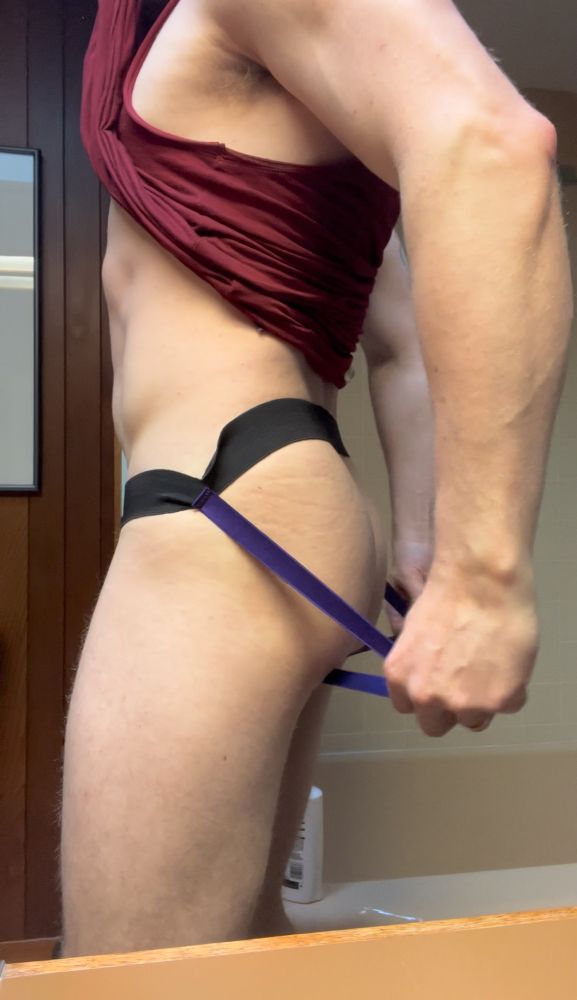 And pulling on purple strap