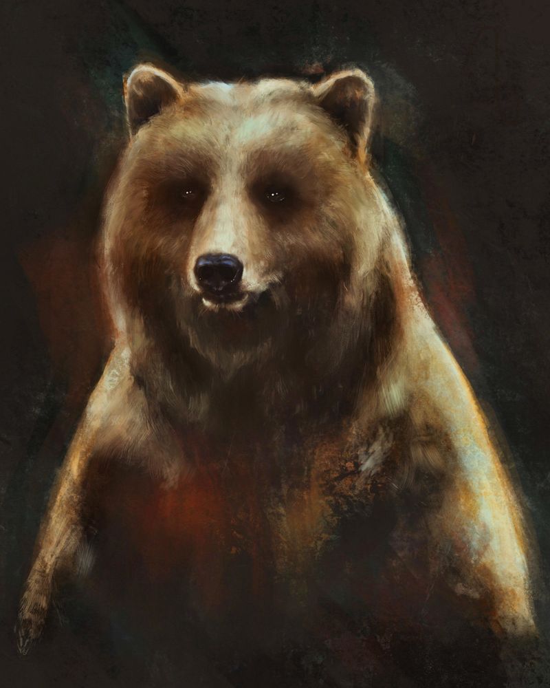 Ilustración dixital dun oso 