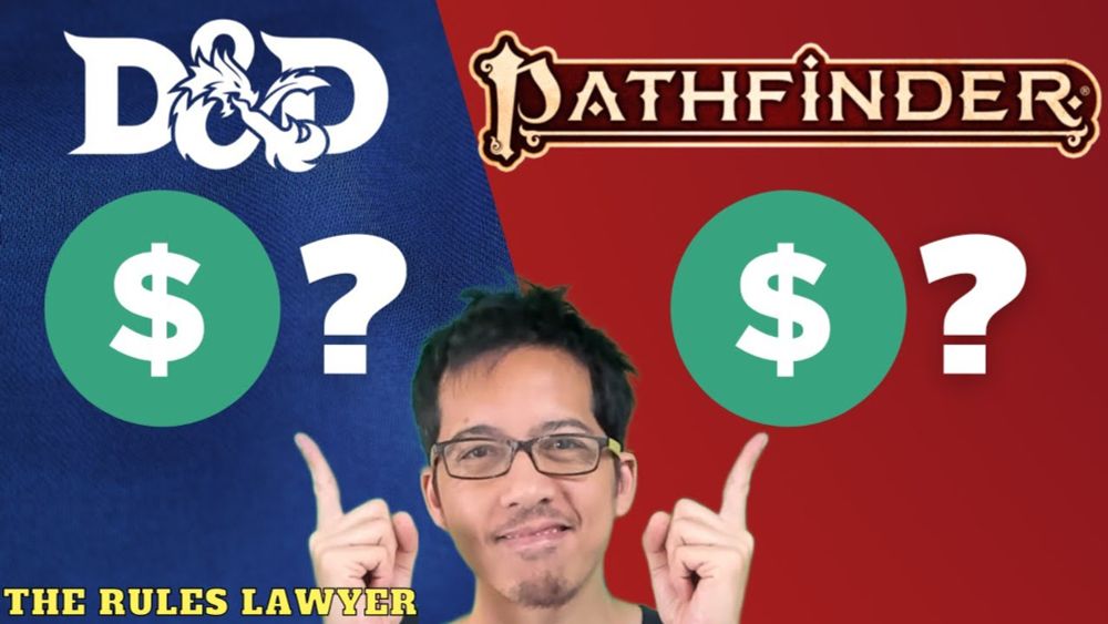 Let's compare the cost of continuing D&D to Pathfinder and other RPGs (Rules Lawyer)