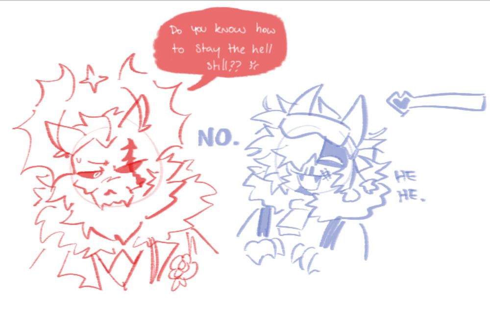 Outdated design of Stingshot low on HP, refusing to stay still when questioned by Sianachkit.