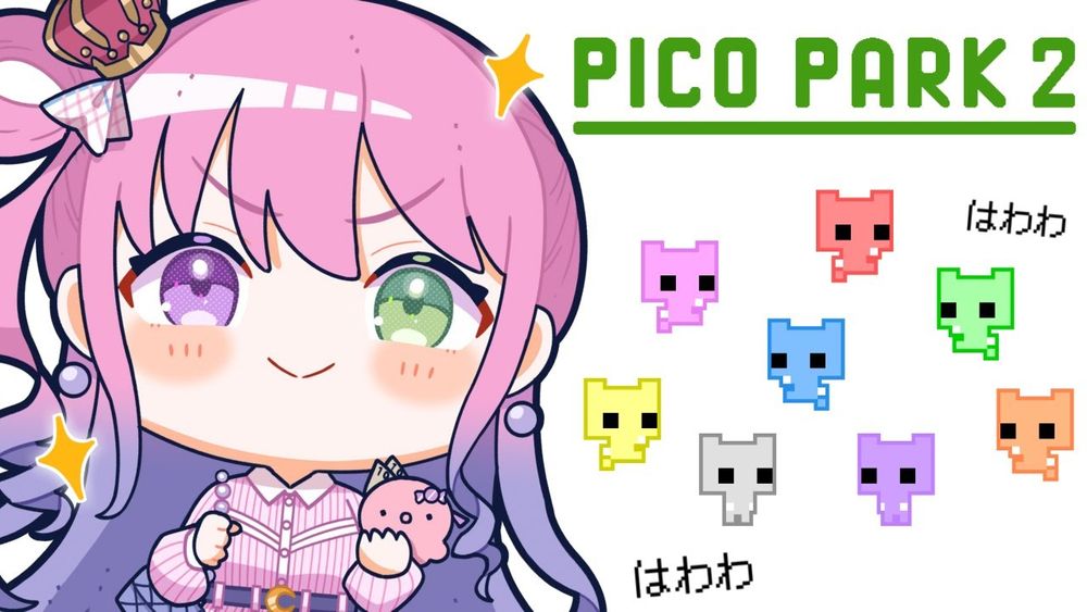 【 PICO PARK 2 】ルーナイト集合💓新作ピコパークで遊ぶのら～！！！(・o・🍬)【姫森ルーナ/ホロライブ】