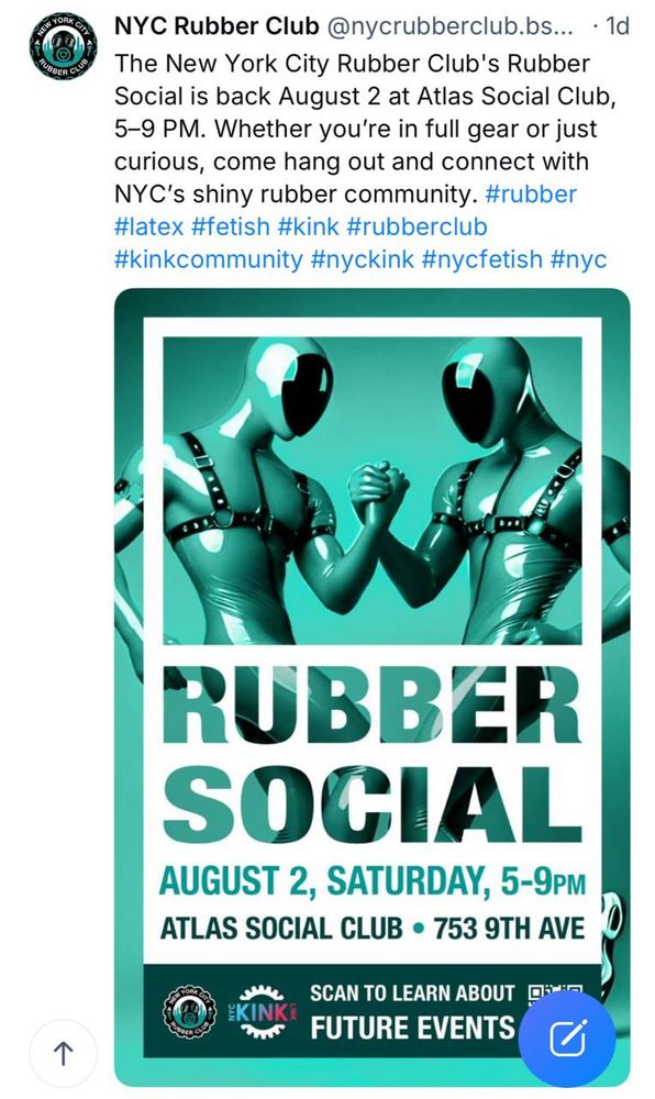 A screengrab of the nyc rubber club ai promo