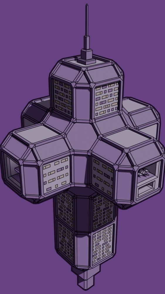 A chonky little space-station.