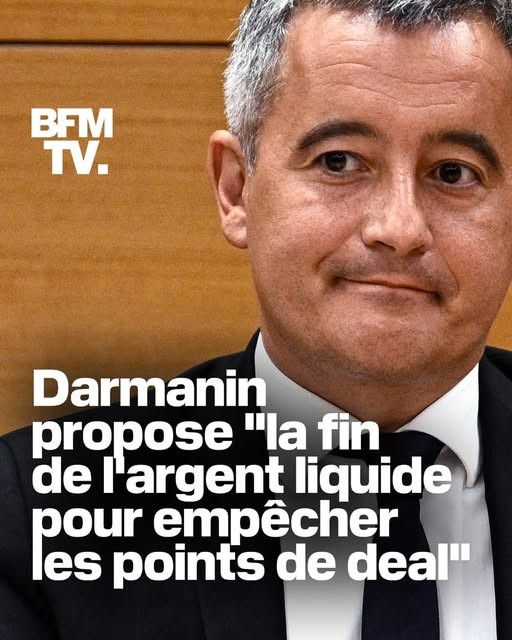 BFM TV. 
Darmanin propose "la fin de l'argent liquide pour empêcher les points de deal"