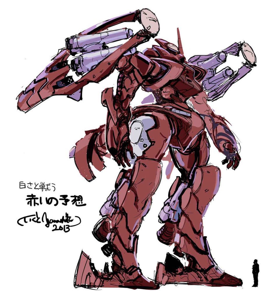 Version du Sazabi par Ikuto Yamashita, imaginée à l'origine pour le recueil Cyber Comix n°9 (1989)