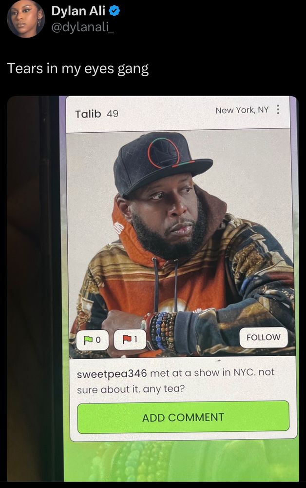 Talib Kweli on the summer jam screen on the tea app 