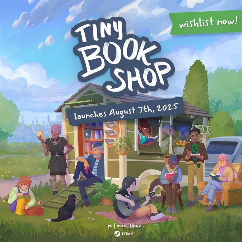 Tiny Bookshop Illustrated Keyart - lauching 7th August 2025