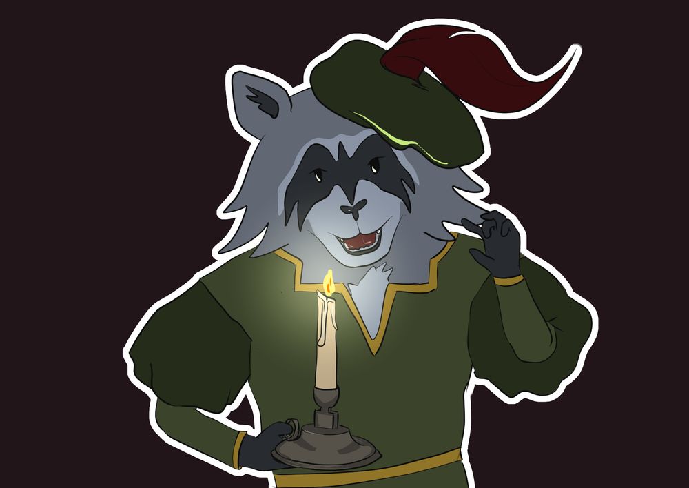 Spooky Raccoons to Riches shopkeeper art
