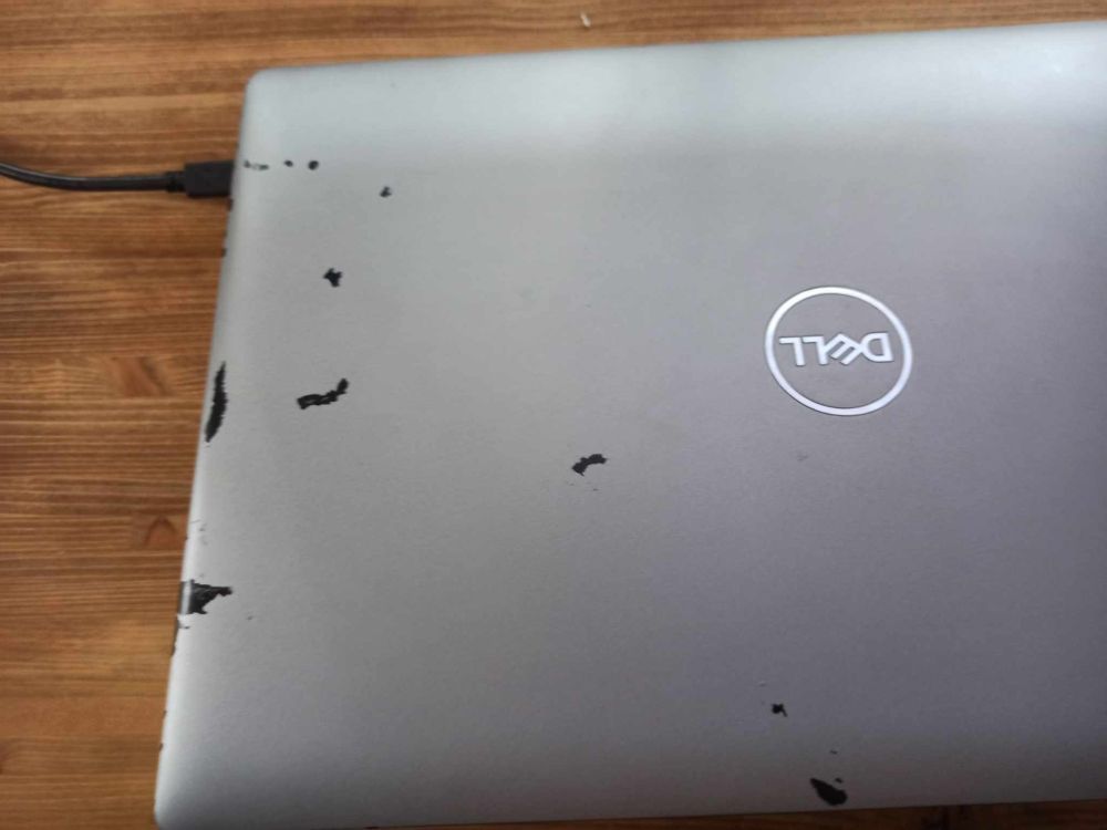 A dell latitude with pealing paint