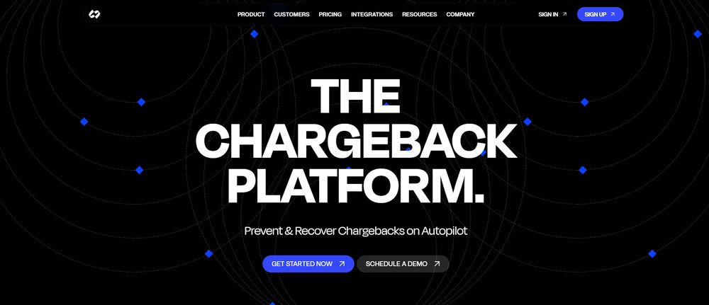 A photo of the chargeflow.io website landing page.