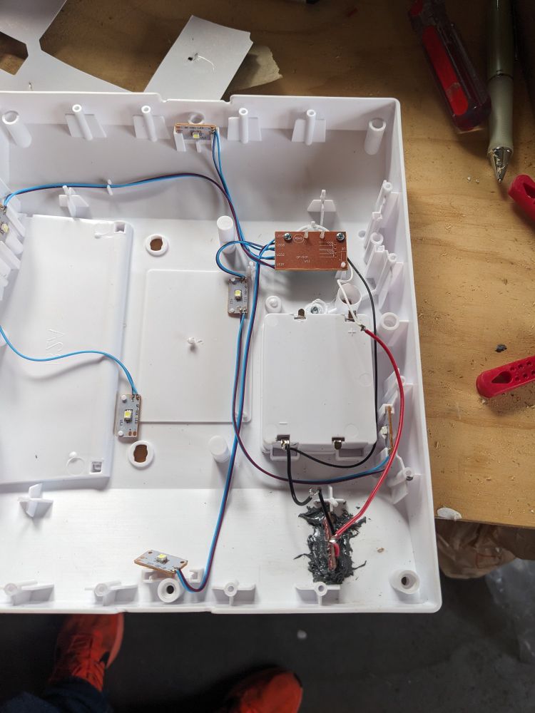 Disassembled and modded lite bright 
