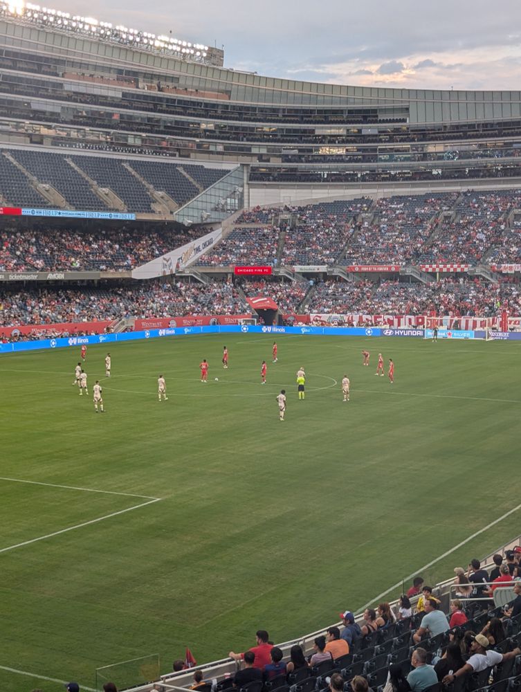 Photo taken just before kickoff of the Chicago Fire-New York Red Bulls match tonight