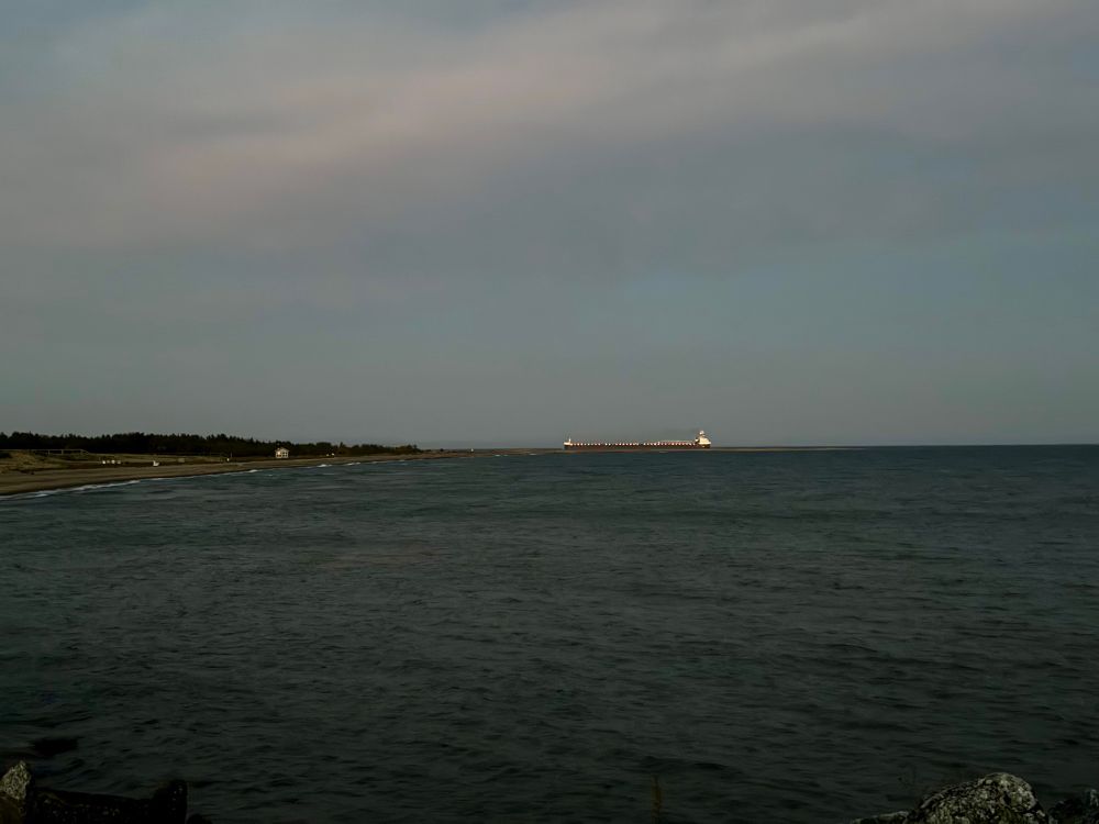 Freighter in the distance